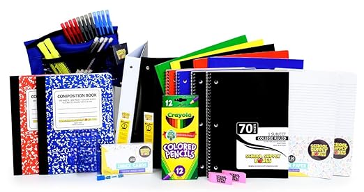 School Supply Boxes | Secondary School Pallet (112 Boxes) | Back to School Essentials Kit for Students & Teachers | Includes 1" Binders, College-Ruled Notebooks, College-Ruled Filler Paper, & More
