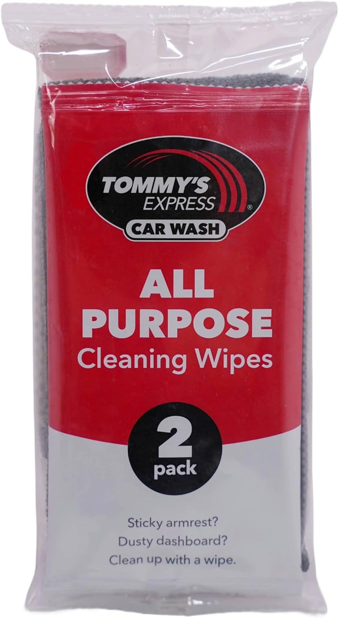 Tommy's Express Interior Detail Kit - Microfiber Cloth, 2X Shop Towels, 2X All-Purpose Wipes, 2X Glass Streak-Free Wipes and 2X Signature Tommy's Clean Car Scent Vent Air Fresheners (9 Piece Set) (1)