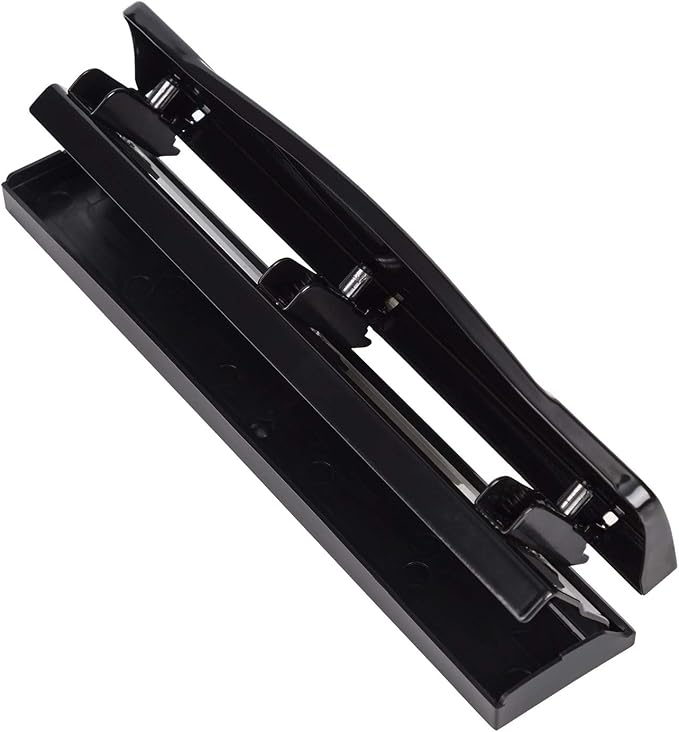 Amazon Basics 3 Hole Punch with Easy-Clean Tray, 10 Sheet Capacity, Black, 6-Pack