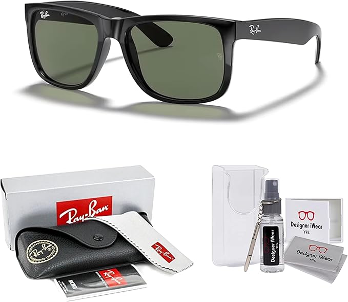 Ray-Ban RB4165 JUSTIN Sunglasses For Men For Women+BUNDLE with ACCESSORY EYEWEAR KIT
