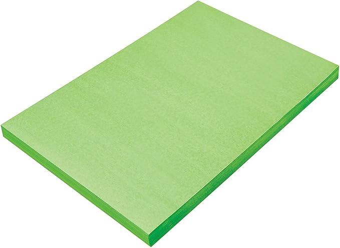 SunWorks Construction Paper, Light Green, 12" x 18", 100 Sheets