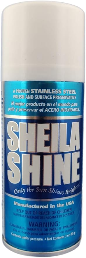 Sheila Shine 3oz Stainless Steel Cleaner and Polish - Cleans, Polishes & Protects Kitchen Appliances, Refrigerators, Sinks, Ovens & Grills - Residue, Streak Free Shine - Stainless Steel Cleaner Spray