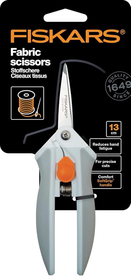 Fiskars 12-99218697WJ All Purpose Soft Touch Scissors, 5"