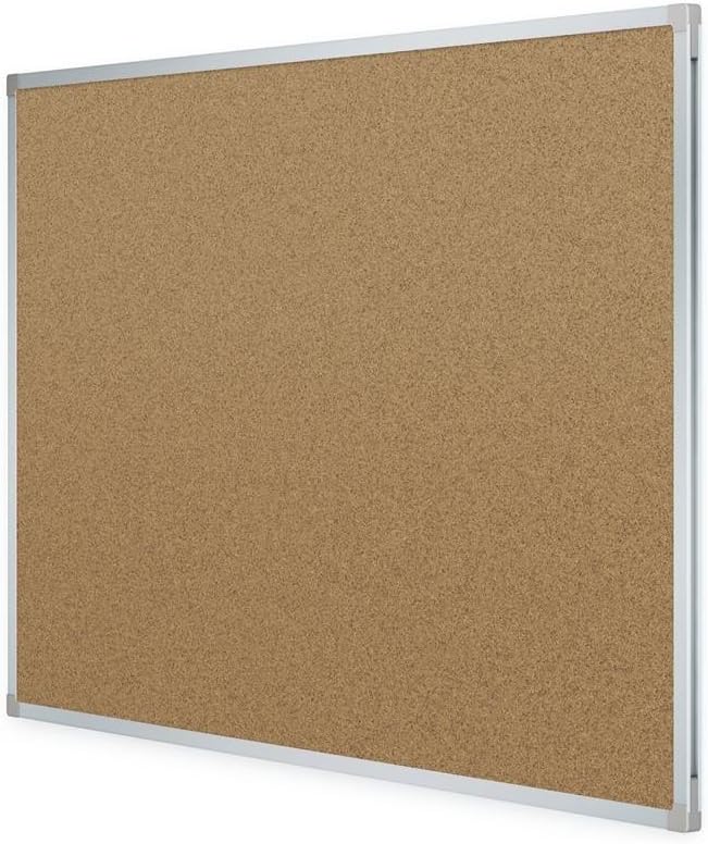 Mead Corkboard, 24" x 18" Bulletin Board, Aluminum Frame Cork Board (85360)