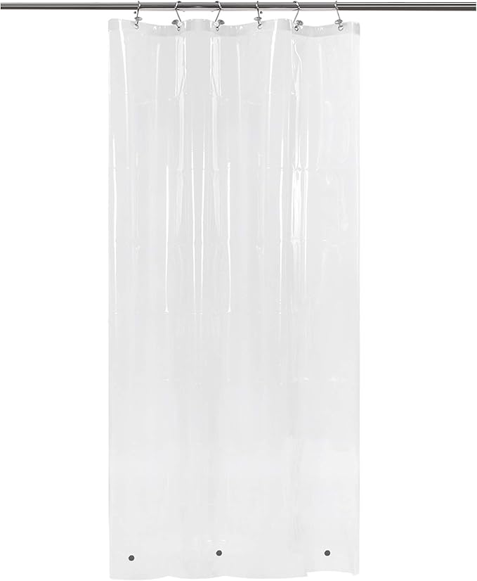 Barossa Design Narrow Shower Curtain Liner with 3 Magnets - Waterproof PEVA Shower Liner for Small Bathroom Stall, PVC Free, Metal Grommets - Clear, 32X72