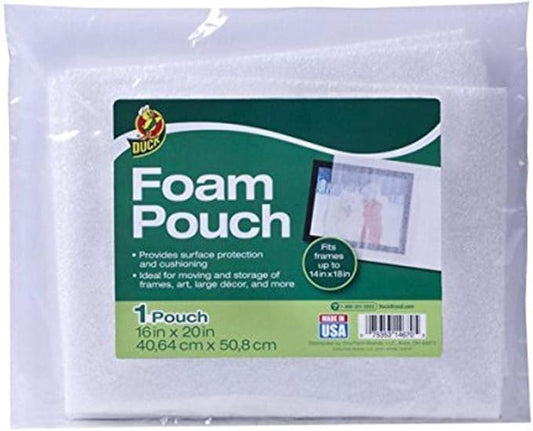 Duck Brand 284851 Foam Pouch, 16 x 20 Inches, White