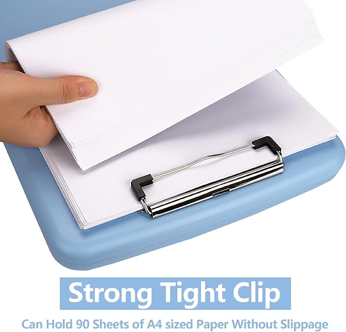 SFLHHDM Clipboard with Pen Holder, Legal Size Nursing Clipboard with Storage, Plastic Clip Board for Writing, Lightweight Cute Clipboards Storage with Low Profile Clip for Work, Office