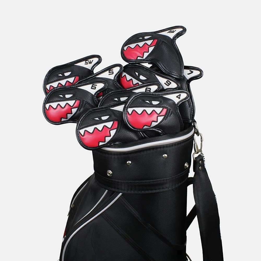 Scott Edward Skull Golf Woods Headcovers Covers for Driver Fairway 1 3 5 H Clubs Set Heads PU Leather Unisex Black Brown