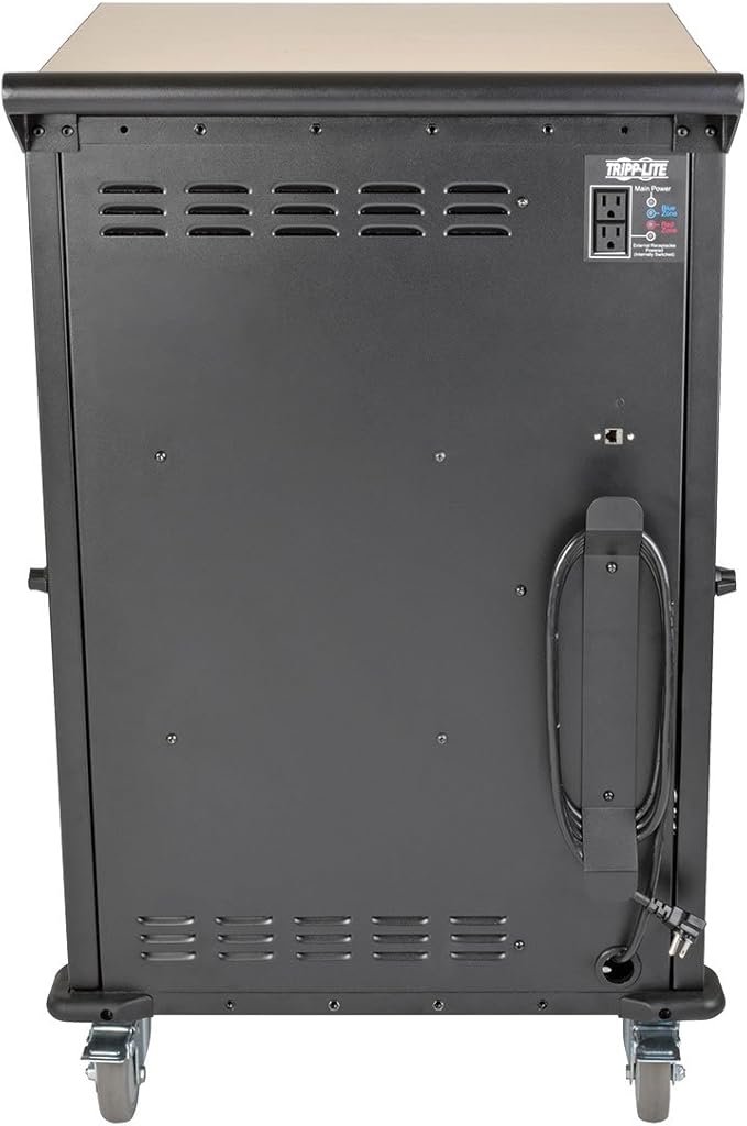 Tripp Lite 36-Port AC Charging Cart Storage Station for Chromebooks, Laptops, & Tablets - Hourly Timer alternates Charging Zones to Help Prevent overloads, 2-Year Warranty (CSC36AC)