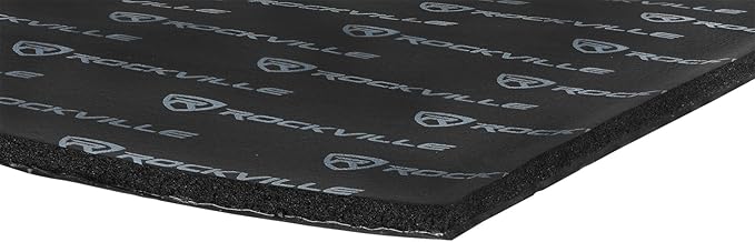 Rockville RockMat Pro 37 Car Sound Deadening Mat (15 Sheets, 37 Sq Ft), 277mil Butyl Rubber/Foam/Aluminum for Car Audio Soundproofing, Easy Install, Reduces Vehicle Noise & Vibration