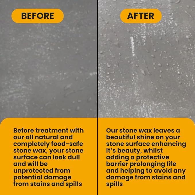 Rhoose Point Remedies Beeswax Polish for Stone & Concrete 3.5 Fl Oz – Cleans, Seals & Protects Natural & Man-Made Surfaces inc. Marble, Quartz, Granite, Slate, Ceramic