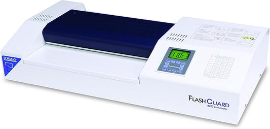 Formax 13R10 Laminator; 1500W; 110-120V, 50/60Hz; 15A; Heavy-Duty 6 Roller System; All-Metal Construction; Graphics-Based LCD Screen; 13" Infeed; Variable Temperature and Speed