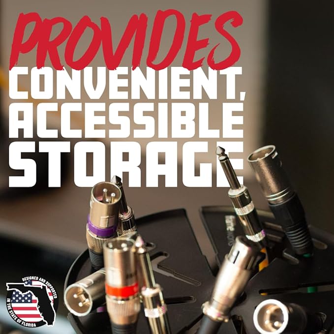 Gator Frameworks Microphone Stand Cable Hanger & Organizer, Prevents Cables from Over-Coiling or Kinking (GFW-CABLEHNGRTRAY)