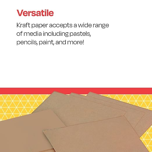 School Smart Kraft Paper Sheets, 60 lb, 18 x 24 Inches, Brown, Pack of 100 - 086643