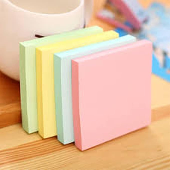 Pastel Stick-on Notes for Easy Organization- Colorful Sticky Notes in Vibrant Pastel Shades for Clear, Visible Reminders- Small 400 Sheets for Home, Office or School Use - 3×4