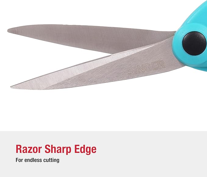 SINGER 8-1/2-Inch ProSeries Heavy Duty Bent Sewing Scissors