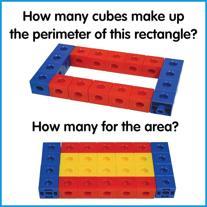 edxeducation Linking Cubes | Set of 100 | Counting Cubes | Color Sorting Toys | Math Manipulatives for Preschoolers, Pre K
