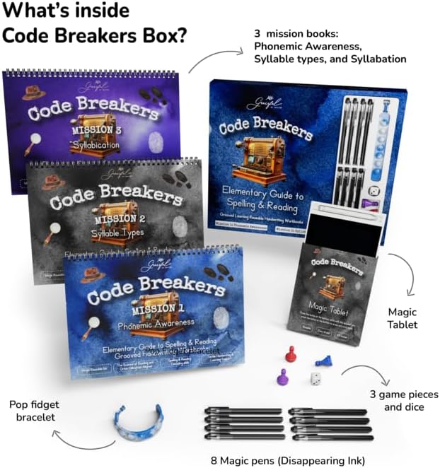 Spy-Themed Elementary Reading and Spelling Set | Orton-Gillingham Aligned Phonics & Decodable Books for Dyslexia | CVC Word Games for Homeschool & Classroom