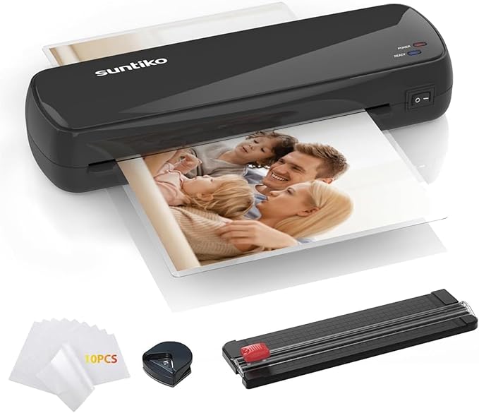 4-In-1Laminator Machine,It has Quick Warm-Up, Fast Laminating Documentation and Photos, Increases Their Long-Term Color Preservation. Suitable for Family, Office and School，A4/A5/A6 Size