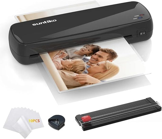 4-In-1Laminator Machine,It has Quick Warm-Up, Fast Laminating Documentation and Photos, Increases Their Long-Term Color Preservation. Suitable for Family, Office and School，A4/A5/A6 Size