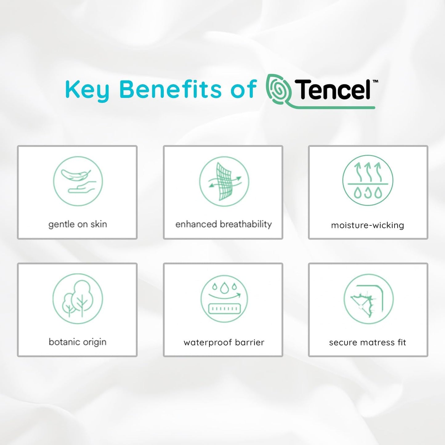 PUREgrace Tencel Mattress Protector (Twin) – Waterproof, Noiseless Cover for Potty Training, Breathable and Soft with Deep-Pocketed Corners for Secure Fit