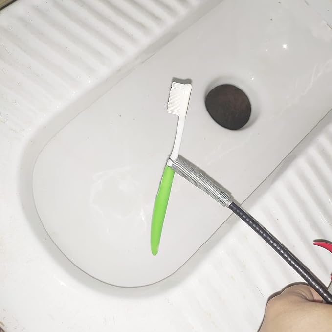 Drain Snake Drain Clog Remover Flexible Grabberable Pick Up Cleaning Tool Reacher Claw Stick, Drain Auger Grab Trash Hairs from Drain,Sink,Bathroom Tub Toilet Hose (62 Inch Drain Snake Tool)