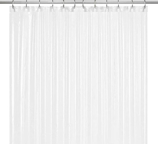 LiBa Bathroom Shower Curtain - Waterproof Plastic Shower Curtain Premium PEVA Non-Toxic with Rust Proof Grommets Frosted 10G Heavy Duty Bathroom Accessories 72x78