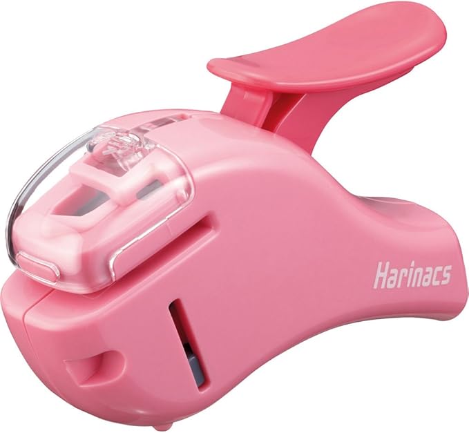 Kokuyo Stapleless Stapler, Harinacs Handheld Staple-Free, Up to 5 Sheets No Staple Binding, Portable Holeless Compact Alpha, Pink, Japan Import (SLN-MSH305P)