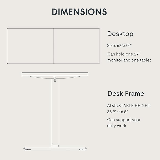 FLEXISPOT 63x24 Inch Electric Height Adjustable Standing Desk for Home & Office, Splice Board Desk for Computer Workstation, Study, or Creative Setup, Maple
