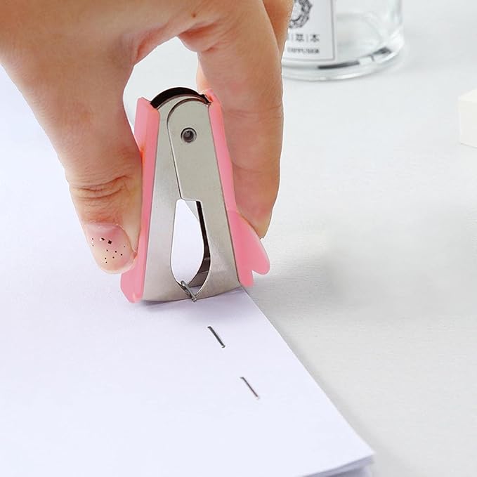 Pink Stapler Removal Tool, Staple Puller, Modern Plastic Stapler Remover with Non-Slip Handle, Ideal for Students, Teachers, Home and School,Staple Removers,Staplers and Punches