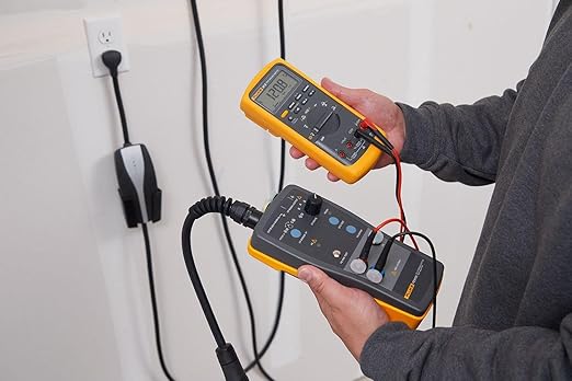 Fluke FEV100/TY 1 Kit for Electrical Vehicle Charging Station Testing, with Type 1 Plug for EVSE, 87V Multimeter, and TL224 Test Leads