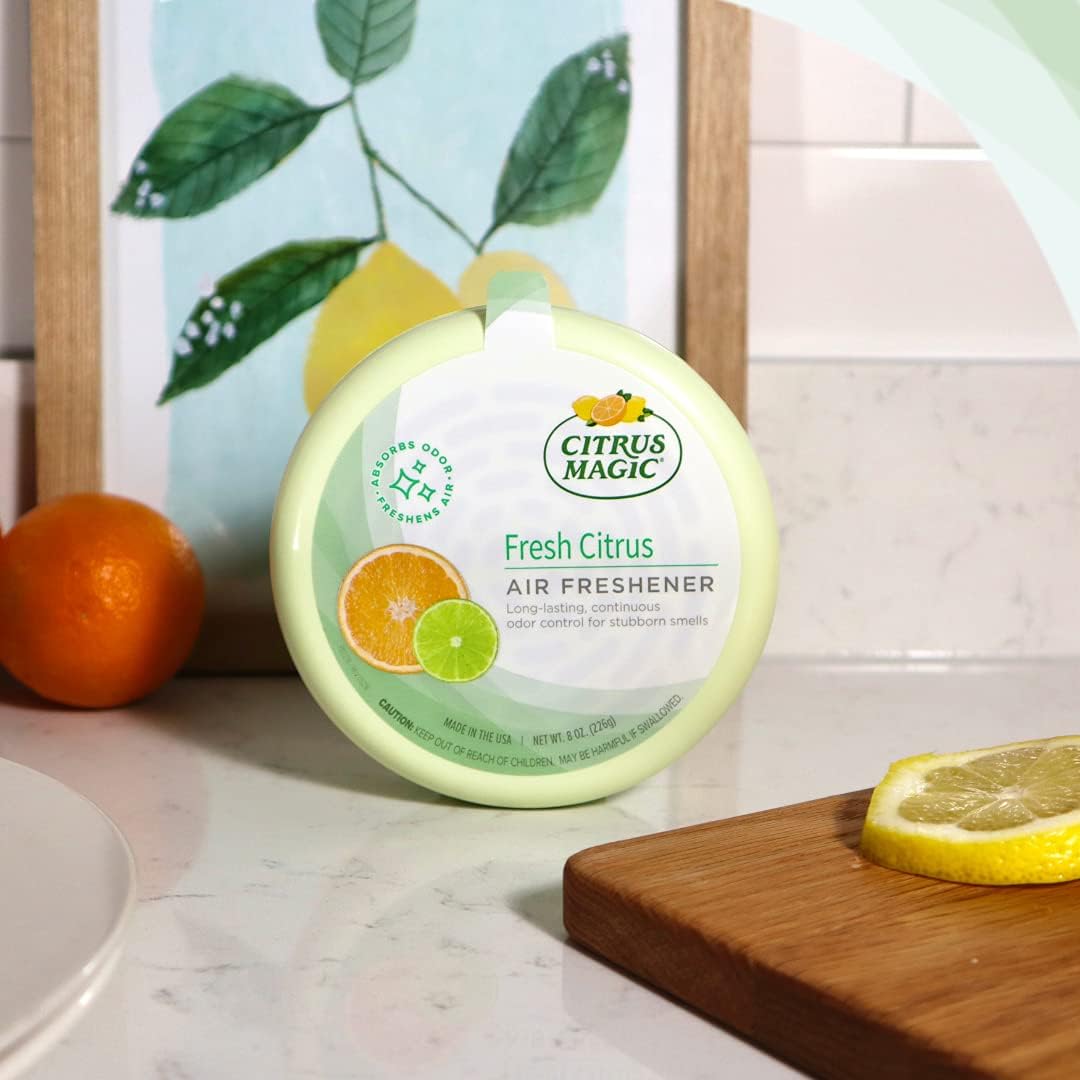 Citrus Magic Odor Absorbing Solid Air Freshener Fresh Citrus, 8-Ounce, Pack of 6, 6 Count