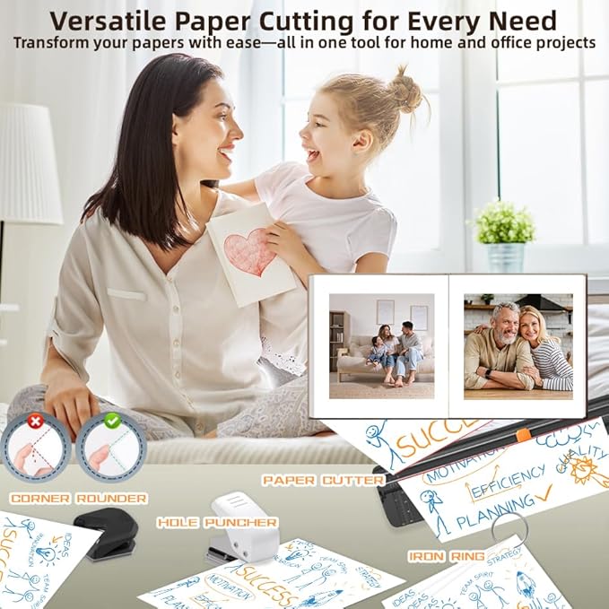 Laminator Machine 9-Inch Portable Thermal Laminater with Hot & Cold Modes, A4 Small Laminating Machine with ABS Jam-Release, 3-Min Warm-Up, 6-in-1 Photo Laminadoras Kit for Classroom, Black