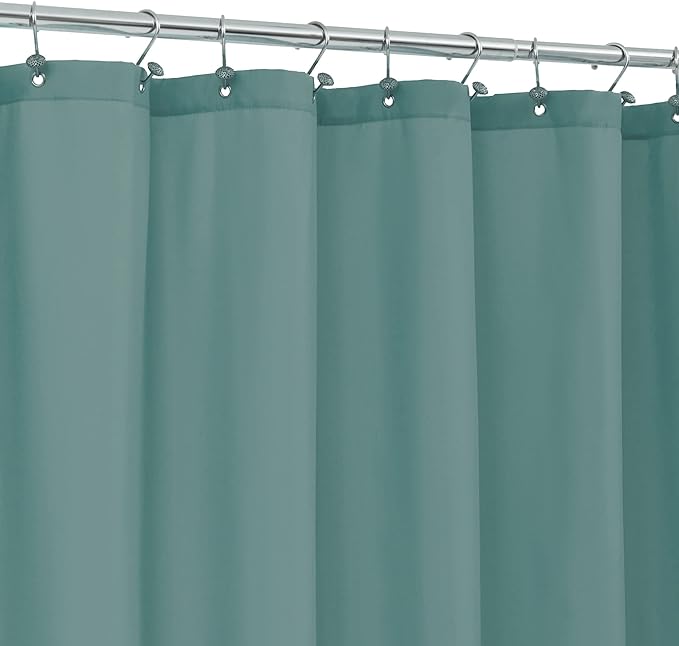 ALYVIA SPRING Extra Long Fabric Shower Curtain Liner Waterproof - 72" x 84", Soft & Lightweight XL Shower Curtain with 3 Magnets, Machine Washable - 72x84, Sea Teal