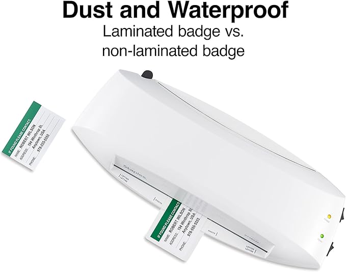 1InTheOffice Thermal Laminating Pouches 5 mil, Business Card Laminating Pouches, Laminating Pouches for ID and Name Badge, 50 Pack