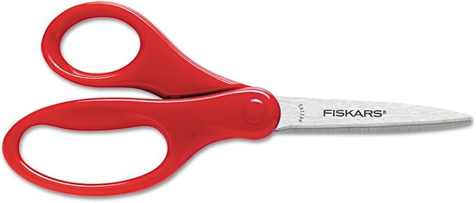 Fiskars 7" Student Scissors for Kids 12-14 - Scissors for School or Crafting - Back to School Supplies - Color May Vary