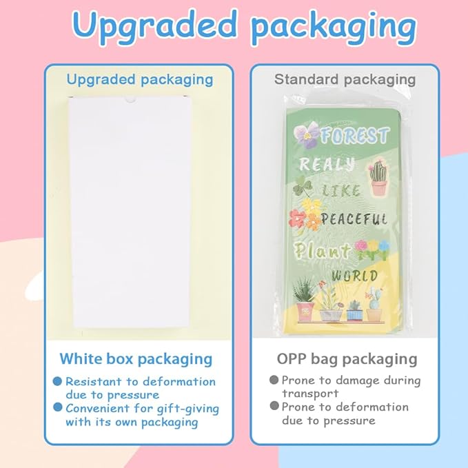 QPIXVB Gifts for Plant Lovers,Plant Sticky Notes,Plants Gifts for Women,Plants Themed Office Supplies,Pastel Post It Notes,Camping Gift,Self-Stick Note Pads for Home School Supplies Small Gift