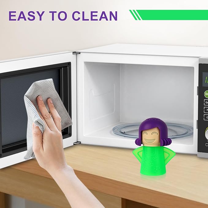 Asltw Angry Mama Microwave Oven Cleaner, Fast Action Steam Kitchen Gadget, Just Add Vinegar and Water (Green)
