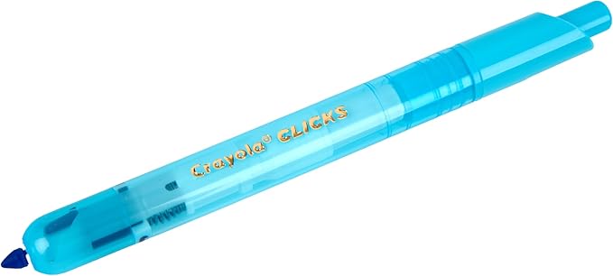 Crayola Clicks Retractable Markers - Bold (10ct), Essential Easter Basket Stuffers, Spring Craft Supplies, Gifts for Kids & Toddlers, No Dry Washable Markers for Kids