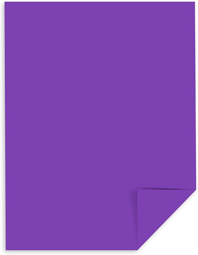 Astrobrights Color Cardstock, 65 lb Cover Weight, 8.5 x 11, Gravity Grape, 250/Pack