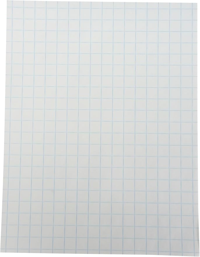 School Smart Graph Paper, 1/2 Inch Rule, 9 x 12 Inches, White, Pack of 500