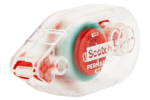 Scotch 6061 Scotch Double Sided Adhesive Roller Tape Runner, Permanent, Acid-Free, Photo-Safe Adhesive for Scrapbooking, Photo Mounting, and Crafts, 0.27 in x 26 ft per Roller, Pack of 4