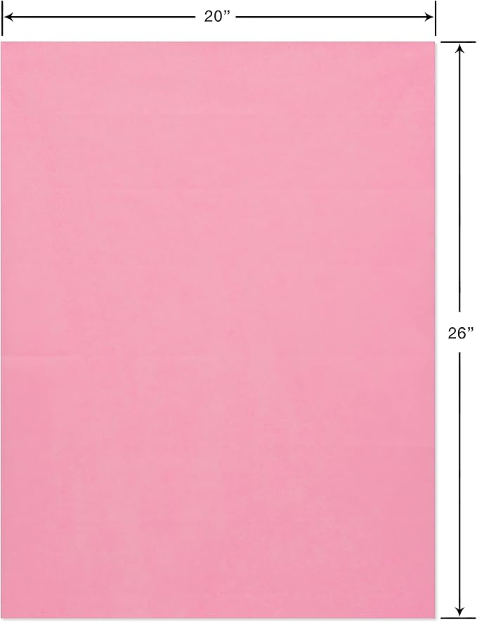 Papyrus Pink Gift Tissue Paper, 4 Sheets (20 in. x 26 in.) - Ideal for Gift Bags, Weddings, Baby Showers and More