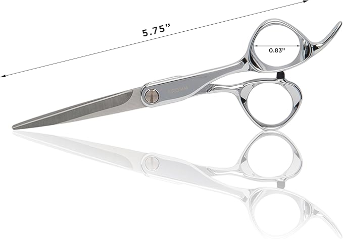 Fromm Professional Explore 5.75" Hair Cutting Shears for Wet & Dry Hair Polished Silver Japanese Steel Scissors with Beveled Blade, Professional Shears For Hair Stylist, Cosmetology & Salon Supplies