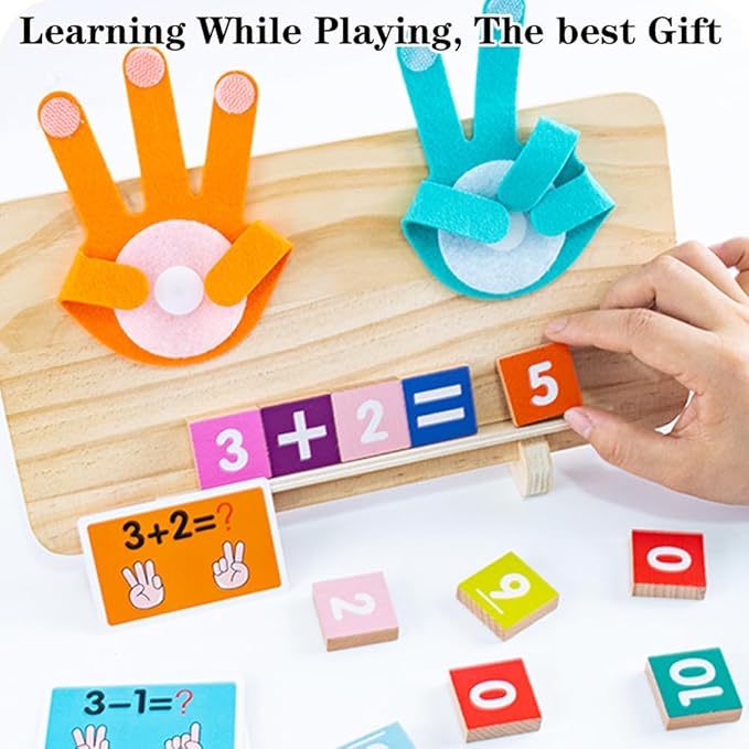 Montessori Toys for 3 4 5 Year Old,Double-Sided Preschool Learning Toys for Toddlers age 2-4,Educational Math manipulatives Number Counting Blocks for Kids,Christmas Stocking Stuffers for Boys Girls