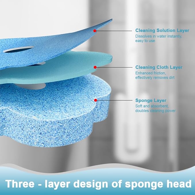 Disposable Toilet Brush,Toilet Bowl Cleaner,Toilet Cleaning Supplies,Toilet Bowl Brush,Automatic lid-Opening and Closing Toilet Brush with Holder, 48 Refills for Cleaning and Bathroom Maintenance