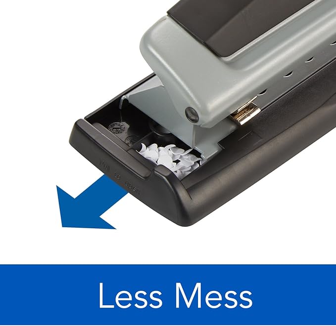 Swingline 3 Hole Punch,10 Sheet Capacity Three Hole Puncher 3 Ring,Adjustable 2-3-Hole Paper Punch,Precision Pro,Black & Silver (74037),(Pack of 12)