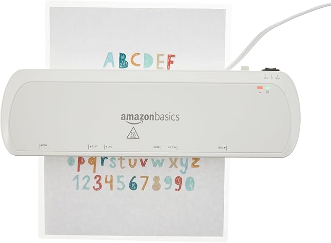 Amazon Basics Clear Thermal Laminating Plastic Paper Laminator Sheets,9 x 11.5-Inch,2.8mil,(Pack of 1200)