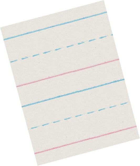 School Smart Zaner-Bloser Writing Paper, Handwriting Practice Lined Paper, Grade 1 Learning, 7/8 Inch Rule, 10-1/2 x 8 Inches, 500 Sheets