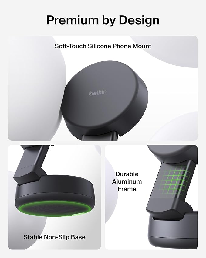Belkin MagSafe Charger Compatible, 2-in-1 Wireless Charging Station, Qi2.2 25W Convertible Magnetic Charger for iPhone 17, Apple Watch Series 10, Google Pixel 10, and More (45W Adapter Included)